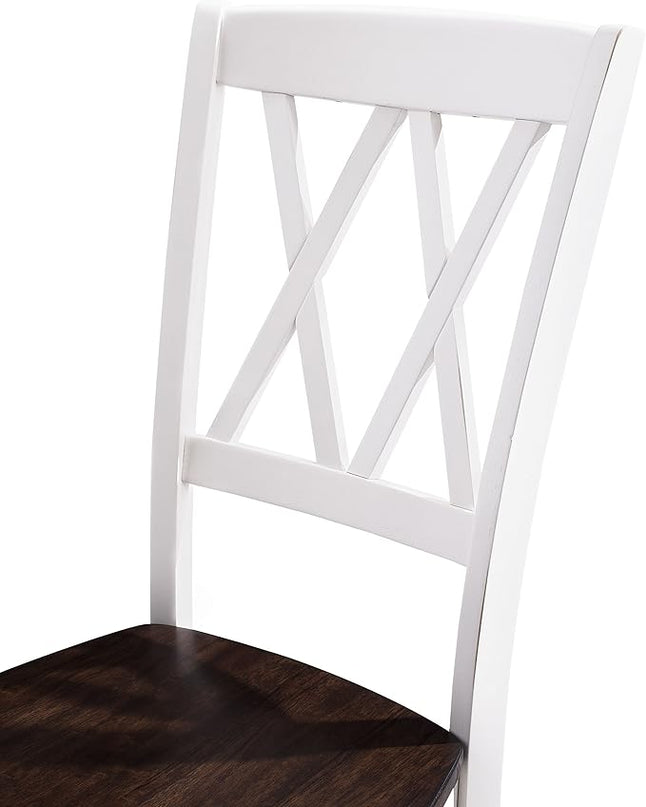 Crosley Furniture Shelby Dining Chairs (Set of 2), Distressed White - LeafyLoom