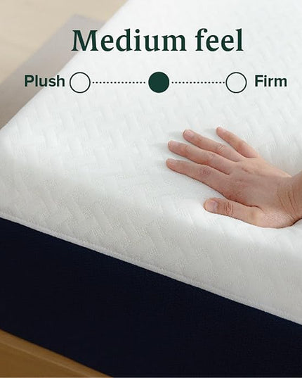 ZINUS 12 Inch Cooling Comfort Hybrid Mattress [New Version], Full, Fiberglass free, Medium Firm Feel, Motion Isolation, Certified Safe Foams & Fabric, Mattress in A Box - LeafyLoom