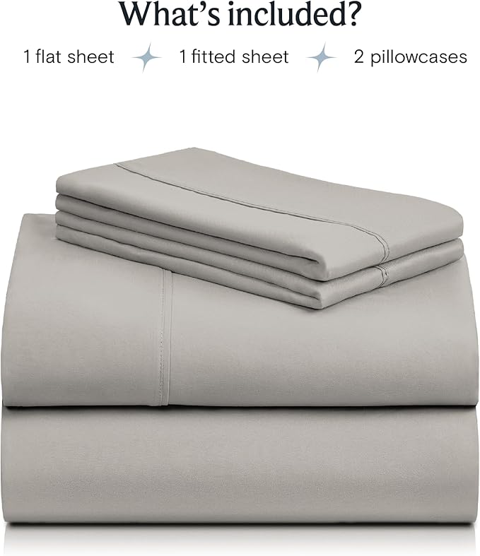LuxClub 4 PC Sheet Bed Sheets Deep Pockets 18" Eco Friendly Wrinkle Free-Kids-Fitted Sheets Machine Washable Hotel Bedding Silky Soft - Light Taupe Twin XL - LeafyLoom