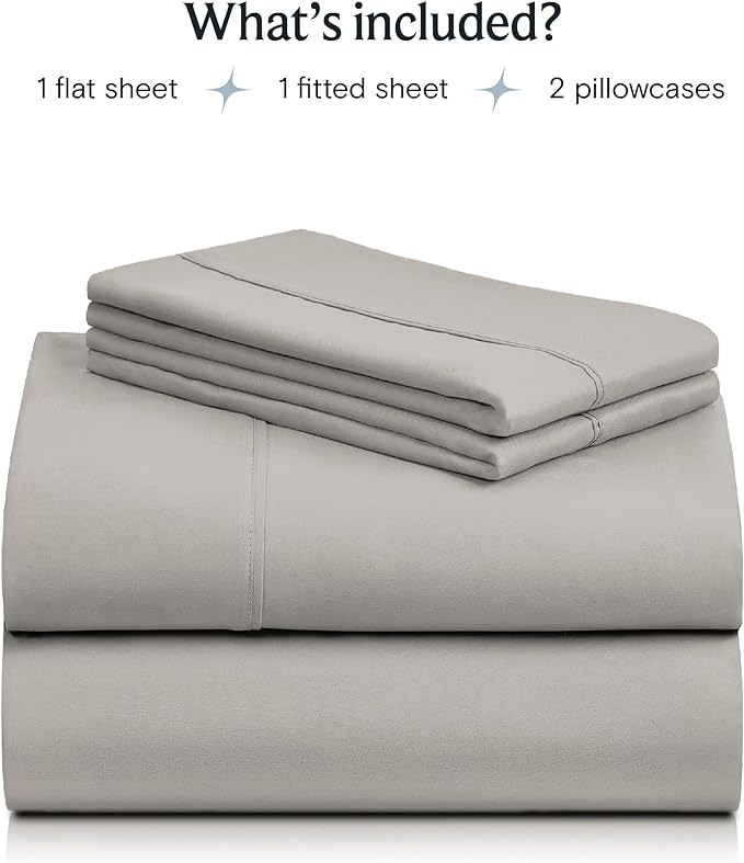 LuxClub 4 PC Sheet Bed Sheets Deep Pockets 18" Eco Friendly Wrinkle Free-Kids-Fitted Sheets Machine Washable Hotel Bedding Silky Soft - Light Taupe Twin - LeafyLoom