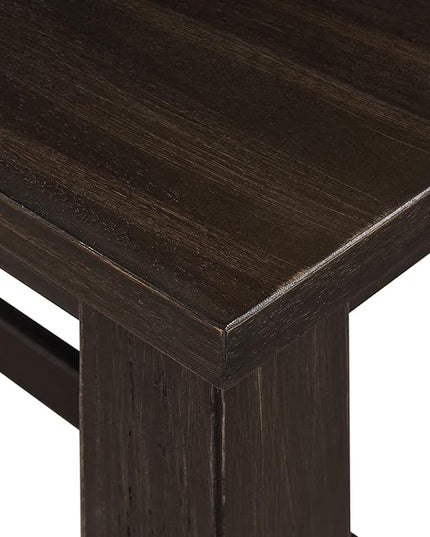 NicBex Dining Table Contemporary Kitchen Table Farmhouse Rustic Wooden Counter Height Dining Table for Small Places Rectangular Dining Table, Easy Assembly, Espresso - LeafyLoom