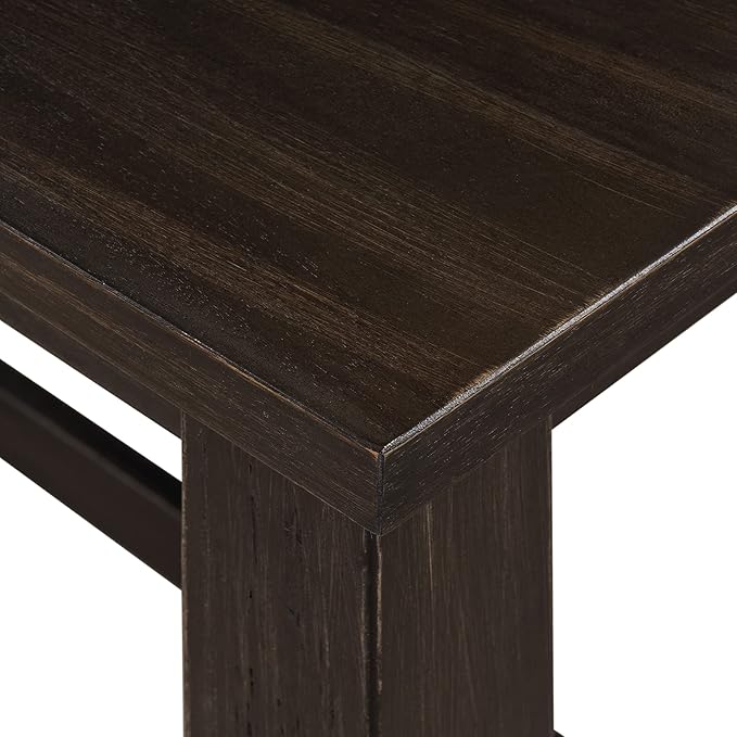 NicBex Dining Table Contemporary Kitchen Table Farmhouse Rustic Wooden Counter Height Dining Table for Small Places Rectangular Dining Table, Easy Assembly, Espresso - LeafyLoom
