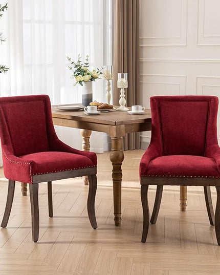 NicBex Haerin-SD-00087-LWJ Dining Chairs, 22.8"x20.8"x35.4", Burgundy - LeafyLoom