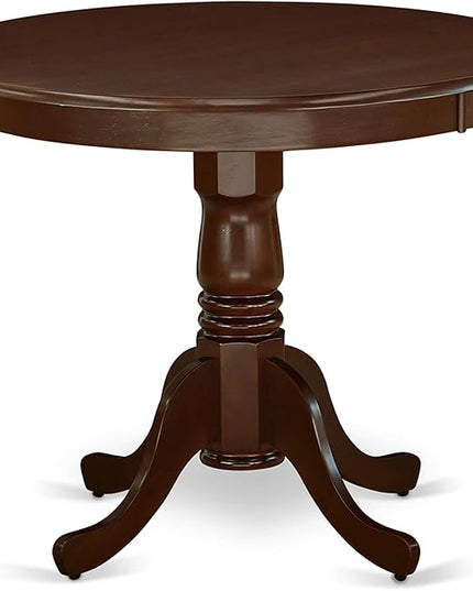 East West Furniture Kitchen Table, 36x36 Inch, ANT-MAH-TP - LeafyLoom