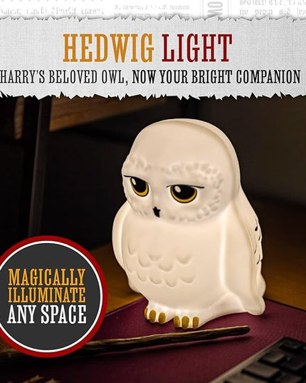 Paladone Harry Potter Hedwig Owl Night Light - Harry Potter Decor - Bedroom Night Light for Kids - LeafyLoom