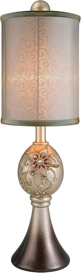 OK Lighting Buffet Lamp, Sapphire Rose - LeafyLoom