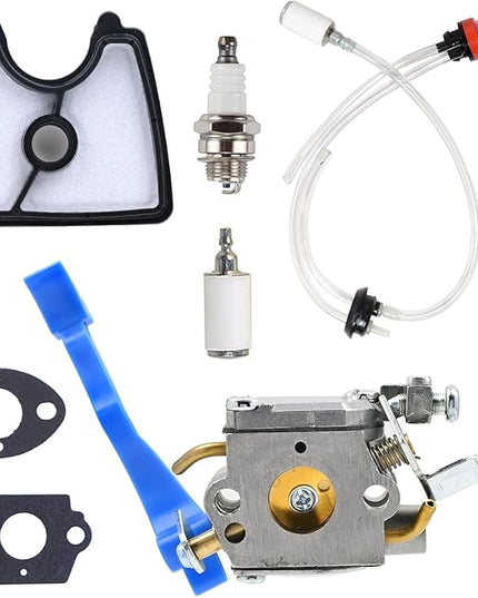 590460102 Carburetor for Husqvarna 125B 125BX 125BVX Leaf Blower Trimmer Replace Zama C1Q-W37 with 545112101 Air Filter 581798001 Fuel Line Kit - LeafyLoom