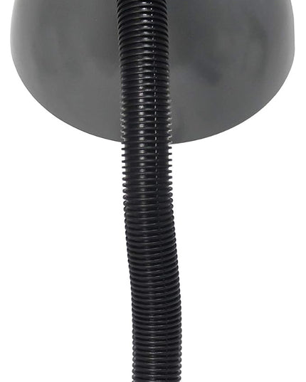 Simple Designs LD1003-GRY Basic Metal Desk Lamp with Flexible Hose Neck for Office, Living Room, Bedroom, College Dorm, Bookshelf, Gray - LeafyLoom