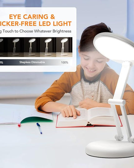 Battery Operated Lamp Rechargeable Lamp Foldable & Portable Light, 8 Brightness Dimmable Cordless Lamp Rechargeable Light Wireless Lamp Mini Lamp, Battery Lamp Battery Lights Nail Light for Desk, LED - LeafyLoom