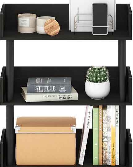 Furinno Turn-N-Tube 3-Tier Toolless Freestanding Multipurposes Display Rack, Espresso - LeafyLoom