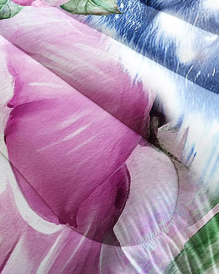 Wolf Comforter Set Tie Dye Wolf Bedding Set for Kids Teens Room Decor Romantic Pink Rose Wild Animals Comforter with 2 Pillowcases - LeafyLoom