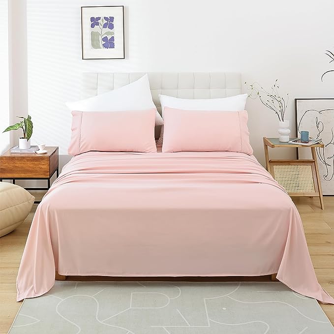 Twin Sheet Set - 3 Piece Soft Breathable Bed Sheets for Twin Size Bed, Extra Deep Pocket Lxuury Brushed Sheets, Cooling Hotel Bedding Sheets and Pillowcases, Wrinkle Free Oeko-Tex Sheets - LeafyLoom
