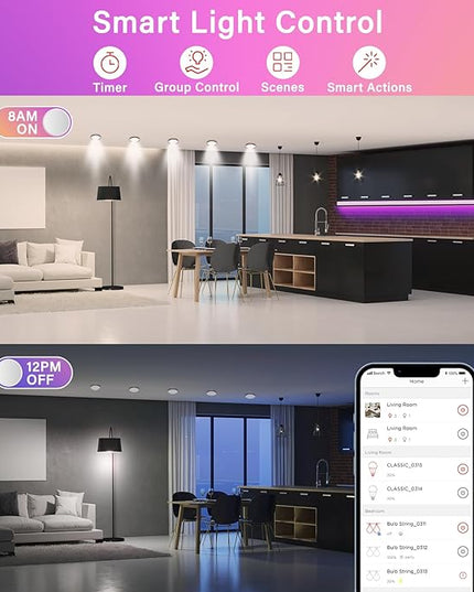 Sengled WiFi Color Changing Light Bulb, Alexa Smart Light Bulbs that Work with Alexa & Google Assistant, A19 RGB No Hub Required, 75 W Equivalent 800LM CRI>90, Set of 4 Sengled