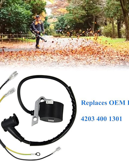 4203 400 1301 Ignition Coil for Stihl BR320 BR340 BR380 BR400 BR420 BR420C SR320 SR340 SR400 SR420 Backpack Blowers - LeafyLoom