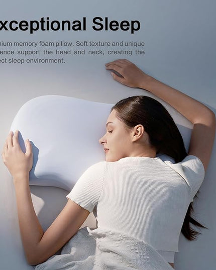 SKG Cooling Pillow with Cochlear Shape and Whale-Inspired Design for Back & Side Sleeper Night's Sleep, Soft and Breathable, Ergonomic Neck Pillow… - LeafyLoom