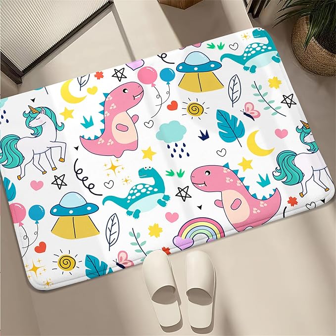 Dinosaur Rugs for Boys Bedroom - Dinosaur Room Decor for Boys Kids Area Rug Dinosaur Rug Boys Rugs for Bedroom Dinosaur Carpet Rugs Kids Play Rugs Cute Cartoon Dinosaur Decor,2'×3' - LeafyLoom