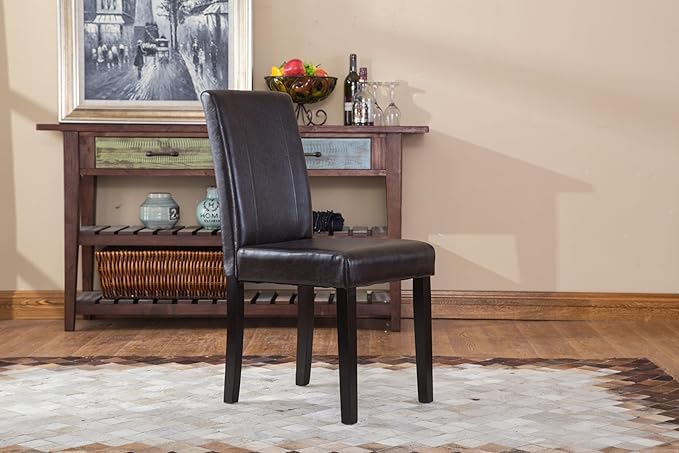NicBex Haerin-SD-00161-LWJ Dining Chairs, 21"x16.5"x35.5", Brown - LeafyLoom