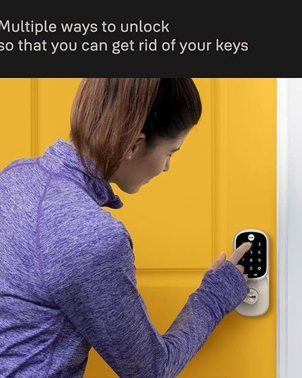 Yale Assure Lever Entry Door Handle with Keypad, Black Suede Smart Door Lock with Handle, Back-Up Key, and Z-Wave, ‎YRL226-ZW2-BSP Yale