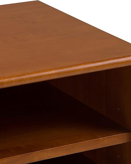SIMPLIHOME Draper SOLID HARDWOOD 60 Inch Wide Mid Century Modern TV Media Stand in Teak Brown For TVs up to 65 Inches, For the Living Room and Entertainment Center - LeafyLoom