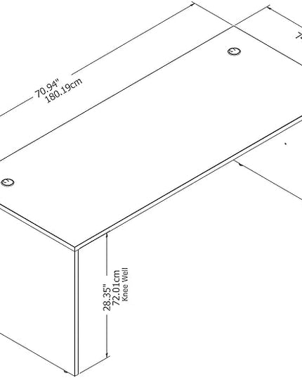 Bush Business Furniture Studio C Office Desk, Computer Table for Home or Professional Workspace, 72W x 30D, Platinum Gray - LeafyLoom