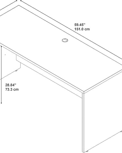 Bush Business Furniture Series C Credenza Desk, Computer Table for Home or Professional Office, 60W x 24D, Mocha Cherry - LeafyLoom