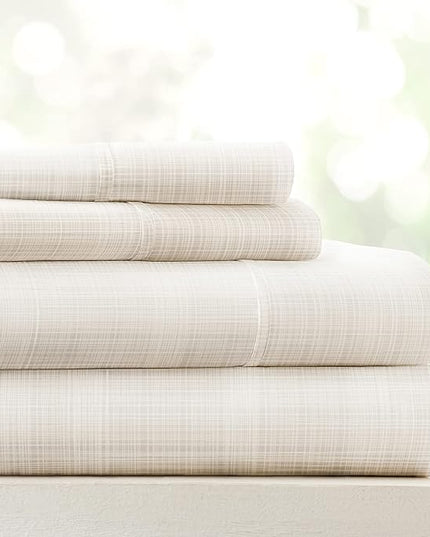 Linen Market 4 Piece Full Bedding Sheet Set (Ray Thatch) - Sleep Better Than Ever with These Ultra-Soft & Cooling Bed Sheets for Your Full Size Bed - Deep Pocket Fits 16" Mattress - LeafyLoom