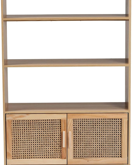 Baxton Studio Faulkner Bookcases, Beige/Natural Brown - LeafyLoom