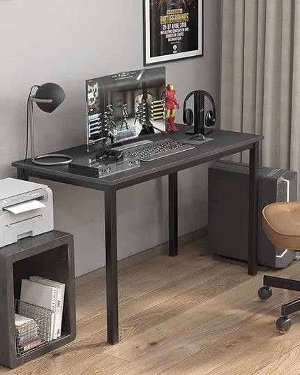 SogesGame Computer Desk,47.2 inches Desk& Workstations for Home Office, Writing Study Corner Desk,Modern Simple Style Laptop Table,Easy to Assemble, Black - LeafyLoom