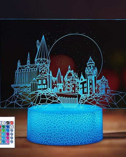 Christmas Gifts,3D Night Light for Kids,with Remote Touch Kids Bedside Lamp,16 Color Changing Decor Lamp,Christmas and Birthday Party Supplies for Boys/Girls - LeafyLoom