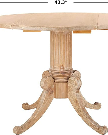 Safavieh Home Forest Traditional Rustic Natural Drop Leaf Dining Table - LeafyLoom