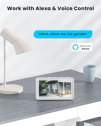 ieGeek 2K Security Camera Wireless Outdoor, 2.4G WiFi 360° View Pan Tilt Strobe Light/Spotlight Home Security System with Motion Detection and Siren, 2 Way Talk, IP65, 3MP Night Vision ieGeek