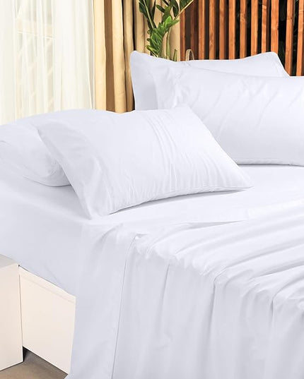 Utopia Bedding Full Bed Sheets Set - 4 Piece Bedding - Brushed Microfiber - Shrinkage and Fade Resistant - Easy Care (Full, White) - LeafyLoom