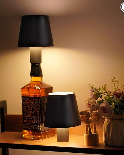 4Pack LED Wine Bottle Lamp, RGB 5 Modes & CCT Modes Table Lamp, IP54 Waterproof Bottle lamp, Touch Control Portable Desk Lamp for Club/Restaurant/Prom/Party/Bar (Black) - LeafyLoom