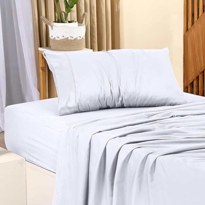 Utopia Bedding Twin Bed Sheets Set - 3 Piece Bedding - Brushed Microfiber - Shrinkage and Fade Resistant - Easy Care (Twin, White) - LeafyLoom