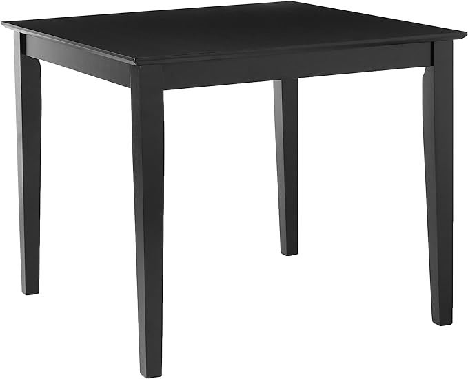 IC International Concepts Solid Wood Top Dining table, 36", Black - LeafyLoom