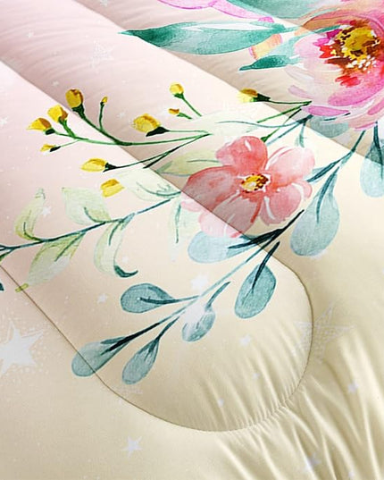 CVHOUSE Butterfly Comforter Set,Floral Butterfly Bedding Set for Girls Kids Teens,Flower Butterflies Comforter Butterflies Duvet Set Room Decor Quilt Set Twin Size - LeafyLoom