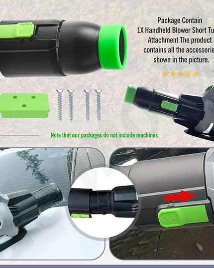 AST2000 Handheld Blower Short Tube Attachment for EGO LB5300/LB5750/LB5800/LB6500/LB6510/LB6700/LB7650, Compatible with Tapered Nozzle AN7650R and Spread Nozzle AN7650S- 7.5-inch Length - LeafyLoom