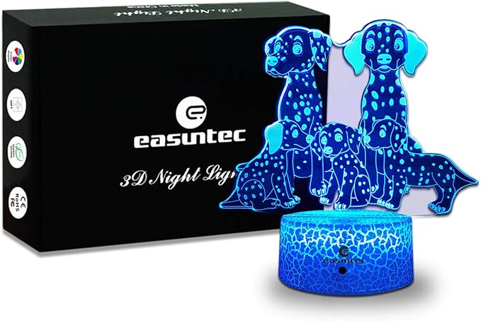 easuntec Dog Gifts for Women Dog Lamp with Remote & Smart Touch 7 Colors + 16 Colors Changing Dimmable Dog Gifts for Kids 3 4 5 6 7 8 9 Year Old Girl Gifts (5Dog 16WT) - LeafyLoom