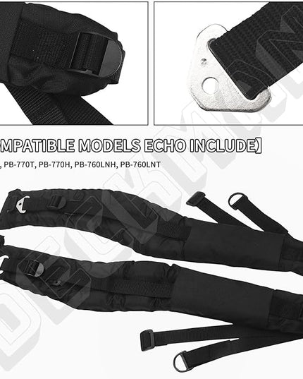 DECKMAN P021046660 P021046661 Back Pack Harness Kit Compatible with Echo P021046661 P021046660 PB-760LNH PB-770H PB-770T Backpack Blower Replace Harness Strap Kit, Includes 2 Straps Left Right - LeafyLoom