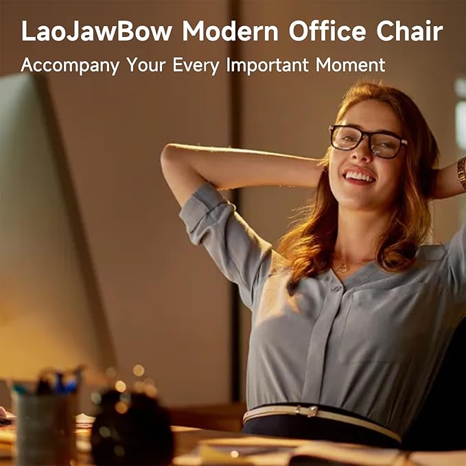 Ergonomic Office Chair - Comfy Desk Chairs with Wheels and Arms, 400LB Heavy Duty Mesh Computer Chairs with Comfortable Lumbar Back Support for Home Office, Study, Bedroom and College Dorm - LeafyLoom
