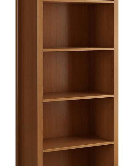SIMPLIHOME Amherst SOLID WOOD 30 Inch Transitional 5 Shelf Bookcase in Light Golden Brown, For the Living Room, Study Room and Office - LeafyLoom