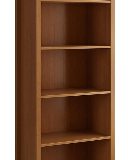SIMPLIHOME Amherst SOLID WOOD 30 Inch Transitional 5 Shelf Bookcase in Light Golden Brown, For the Living Room, Study Room and Office - LeafyLoom
