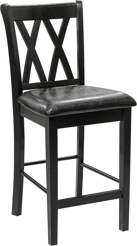 Lexicon Skyway 5-Piece Counter Height Dining Set, Black - LeafyLoom