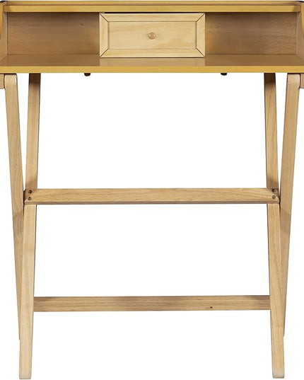 Linon Mable Folding Desk, Natural - LeafyLoom