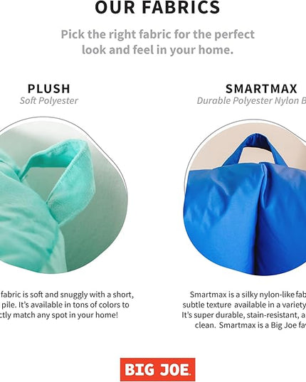 Big Joe Roma Bean Bag Chair, Chocolate Plush, Soft Polyester, 3 feet - LeafyLoom