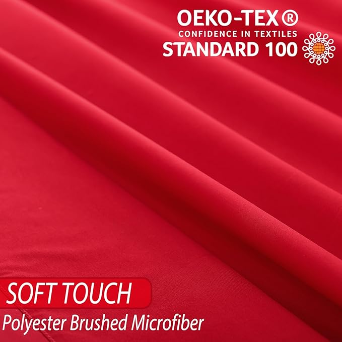 Whitney Home Textile Queen Sheet Set - 4 Piece Soft Breathable Bed Sheets for Queen Size Bed, Deep Pocket Lxuury Brushed Sheets, Hotel Bedding Sheets and Pillowcases, Wrinkle Free Oeko-Tex Sheets - LeafyLoom