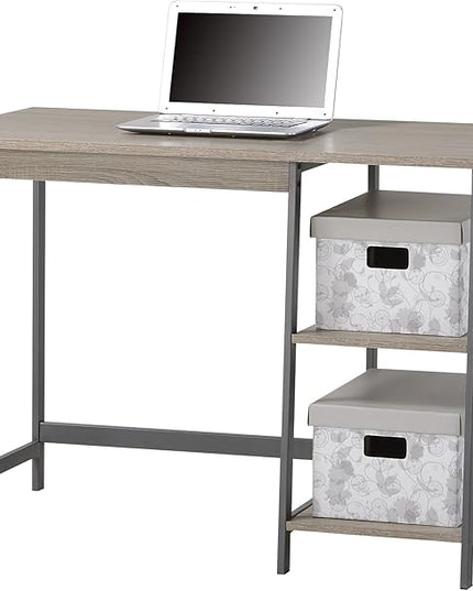 Signature Design by Ashley Soho Modern Home Office Desk & 4-Shelf Bookcase Set, Reclaimed Wood - LeafyLoom