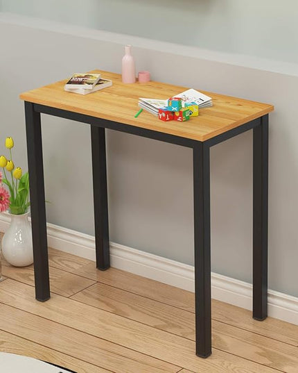 SogesGame Small Computer Desk, 31.5 inches Small Office Desk Computer Table Study Writing Desk Workstation for Home Office, Teak Black - LeafyLoom