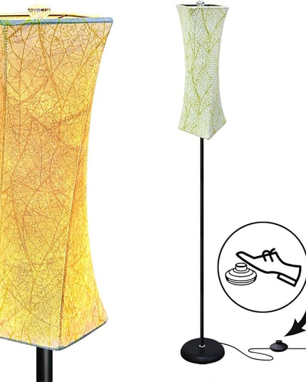 WORLD WIN Floor Lamp for Living Room, Tall Floor Lamp Standing Lamps for Bedrooms, Stepless Dimmable Modern Floor Lamp for Office Kids Room - LeafyLoom