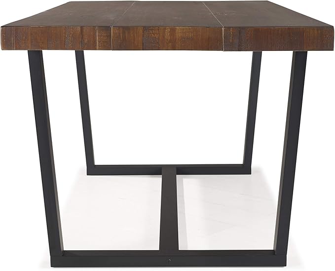 Walker Edison Andre Modern Solid Wood Dining Table, 72 Inch, Mahogany - LeafyLoom